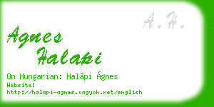 agnes halapi business card